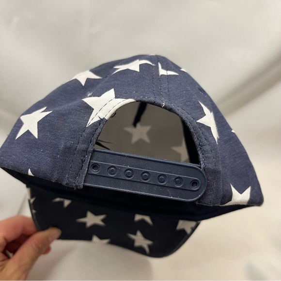 H&M Baseball Cap Kids Curved Bill 5 Panel Dark Blue White Stars 4-8 Youth Size - Picture 6 of 10
